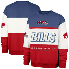 Buffalo Bills '47 Throwback Breeze Maximalist Sweatshirt - Royal/Red Sweatshirts