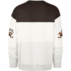 Cleveland Browns '47 Throwback Breeze Maximalist Sweatshirt - White Sweatshirts