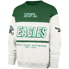 Philadelphia Eagles '47 Throwback Breeze Maximalist Sweatshirt - Kelly Green/Cream Sweatshirts