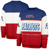 New England Patriots '47 Throwback Breeze Maximalist Sweatshirt - Royal/Red Sweatshirts