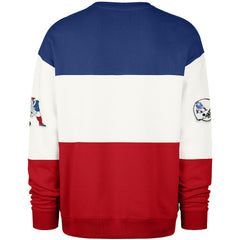 New England Patriots '47 Throwback Breeze Maximalist Sweatshirt - Royal/Red Sweatshirts