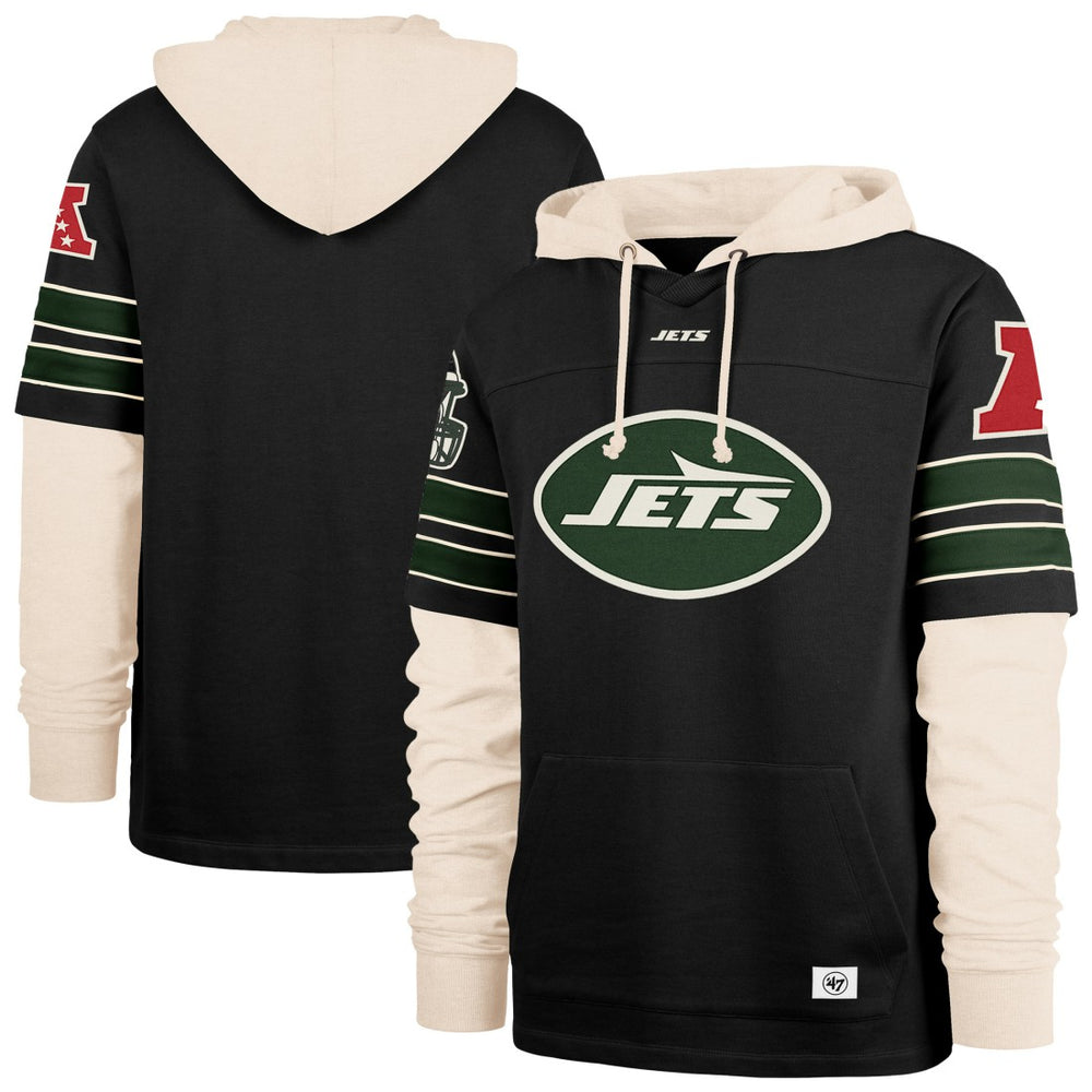 New York Jets '47 Split Zone Cornerback Duo Hoodie - Black Hoodies