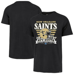New Orleans Saints '47 Stripe Splash Franklin Throwback T-Shirt - Black T-shirts