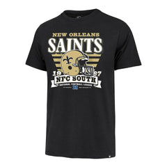 New Orleans Saints '47 Stripe Splash Franklin Throwback T-Shirt - Black T-shirts