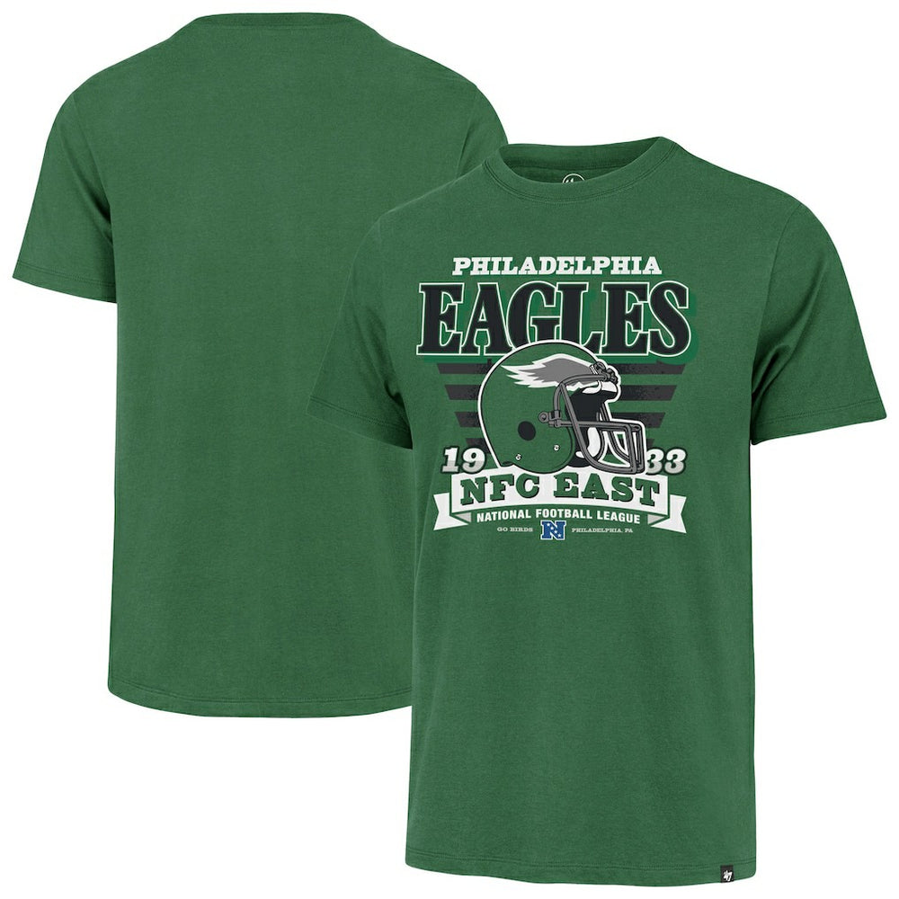 Philadelphia Eagles '47 Stripe Splash Franklin Throwback T-Shirt - Kelly Green T-shirts