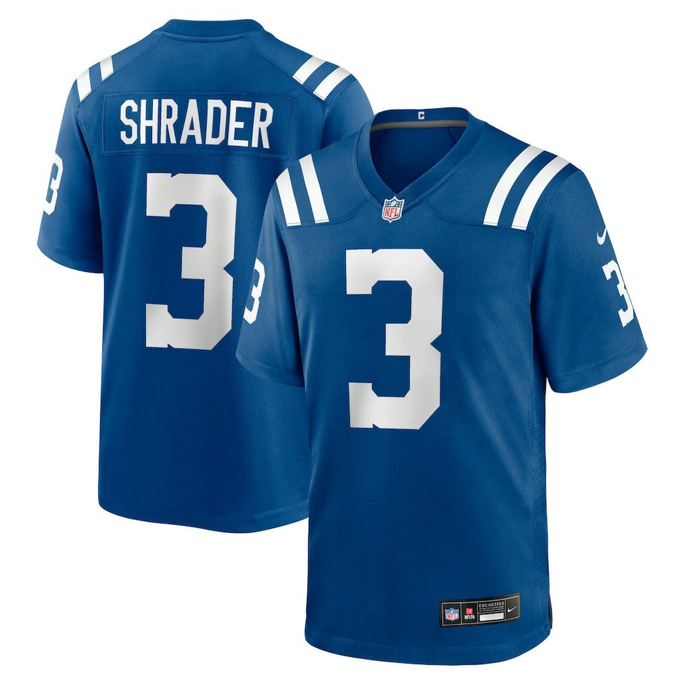 Spencer Shrader Indianapolis Colts Team Game Jersey - Royal Jerseys