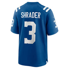 Spencer Shrader Indianapolis Colts Team Game Jersey - Royal Jerseys
