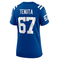 Luke Tenuta Indianapolis Colts Women's Team Game Jersey - Royal Jerseys