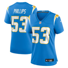 Del'Shawn Phillips Los Angeles Chargers Women's Team Game Jersey - Powder Blue Jerseys