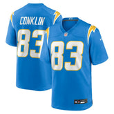 Tyler Conklin Los Angeles Chargers Team Game Jersey - Powder Blue Jerseys