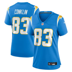 Tyler Conklin Los Angeles Chargers Women's Team Game Jersey - Powder Blue Jerseys