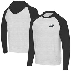 Philadelphia Eagles Antigua Urgent Pullover Hoodie - Black/Heather Gray Hoodies