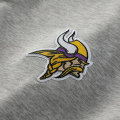 Minnesota Vikings Antigua Urgent Pullover Hoodie - Heather Gray/Purple Hoodies