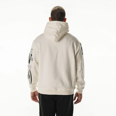 Las Vegas Raiders The Wild Collective Unisex Stacked Graphic Sleeve Fleece Hoodie - Cream Hoodies