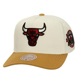 Chicago Bulls Ochre Dusted Double Two-Toned Pro Crown Adjustable Hat Cream - Mitchell & Ness