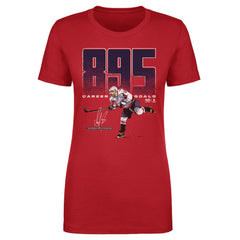 Alexander Ovechkin Washington Capitals 500 Level Women's NHL All-Time Leading Goal Scorer Bold T-Shirt - Red | US 203089723