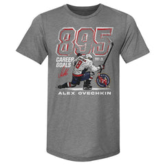 Alexander Ovechkin Washington Capitals 500 Level NHL All-Time Leading Goal Scorer Tri-Blend Grunge T-Shirt - Gray | US 203089728