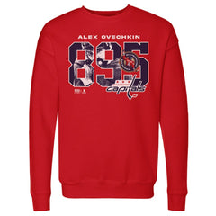 Alexander Ovechkin Washington Capitals 500 Level NHL All-Time Leading Goal Scorer Overlay Pullover Sweatshirt - Red | US 203089743