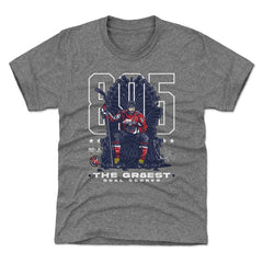 Alexander Ovechkin Washington Capitals 500 Level Youth NHL All-Time Leading Goal Scorer Throne T-Shirt - Gray | US 203089748