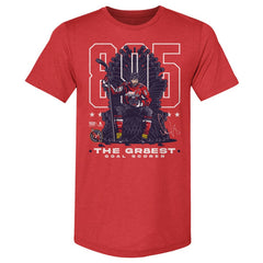 Alexander Ovechkin Washington Capitals 500 Level NHL All-Time Leading Goal Scorer Tri-Blend Throne T-Shirt - Red | US 203089749