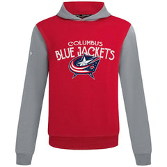 Columbus Blue Jackets Levelwear Ultimate Mission Pullover Hoodie - Red/Gray | US 203091700