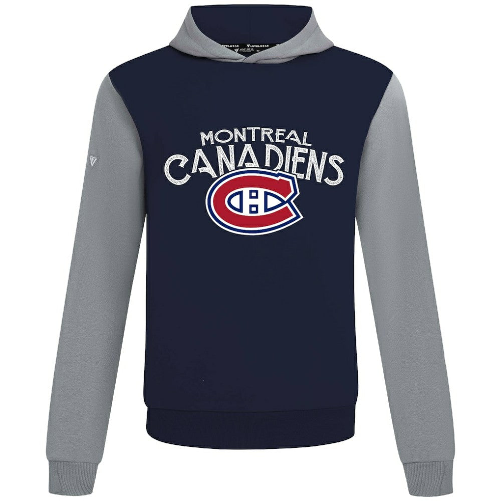 Montreal Canadiens Levelwear Ultimate Mission Pullover Hoodie - Navy/Gray | US 203091740