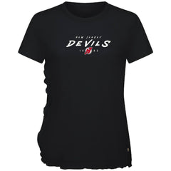 New Jersey Devils Levelwear Women's Airflow Scratched T-Shirt - Black | US 203091797