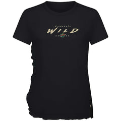 Minnesota Wild Levelwear Women's Airflow Scratched T-Shirt - Black | US 203091805