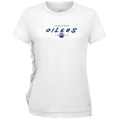 Edmonton Oilers Levelwear Women's Airflow Scratched T-Shirt - White | US 203091810