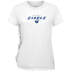 Buffalo Sabres Levelwear Women's Airflow Scratched T-Shirt - White | US 203091828