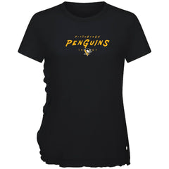 Pittsburgh Penguins Levelwear Women's Airflow Scratched T-Shirt - Black | US 203091829