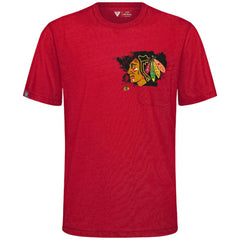Chicago Blackhawks Levelwear Focal Blasted T-Shirt - Red | US 203091843