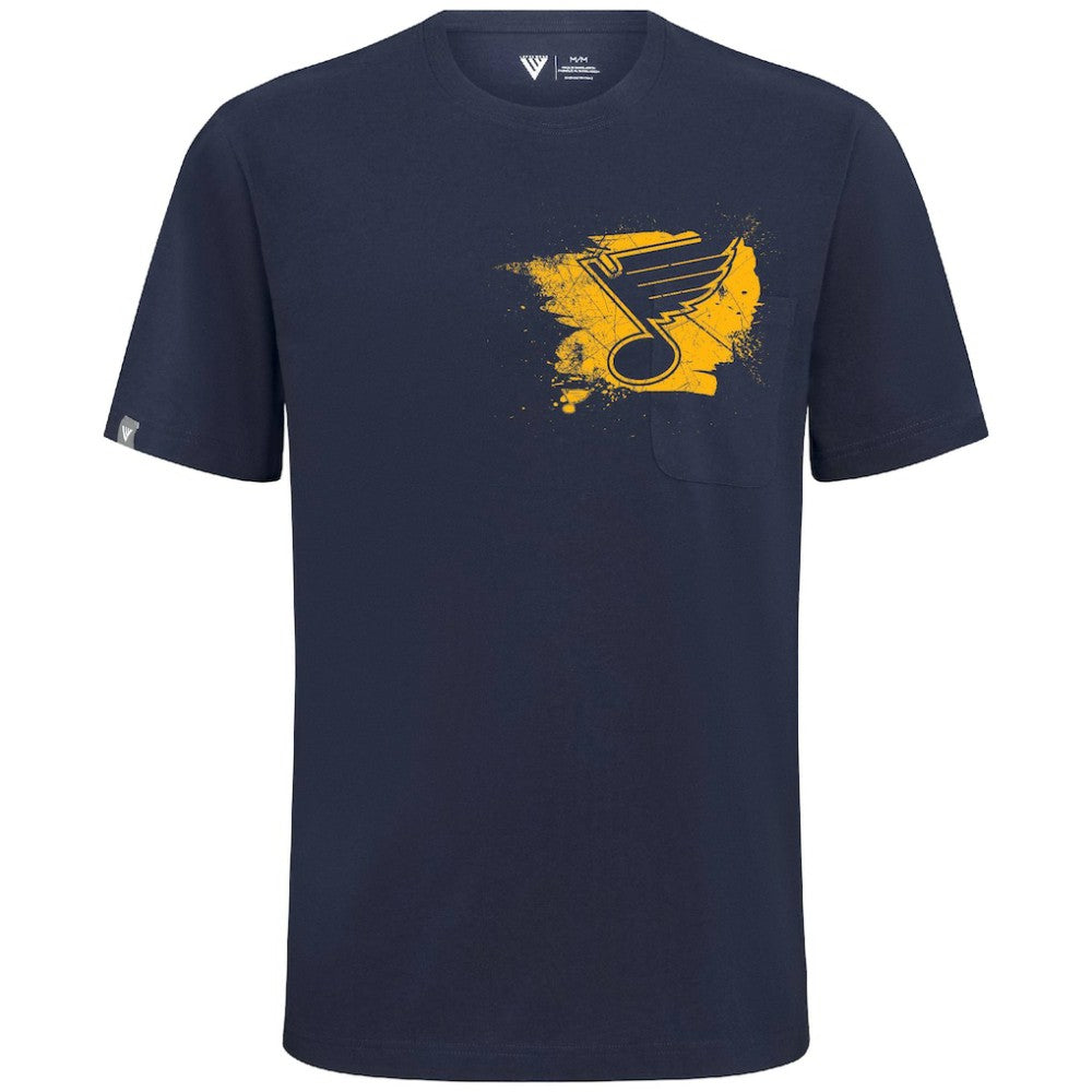 St. Louis Blues Levelwear Focal Blasted T-Shirt - Navy | US 203091856