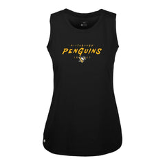 Pittsburgh Penguins Levelwear Women's Macy Scratched Tank Top - Black | US 203091886