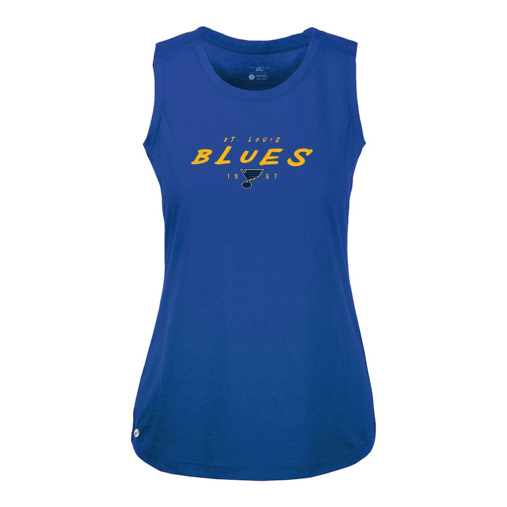 St. Louis Blues Levelwear Women's Macy Scratched Tank Top - Royal | US 203091904