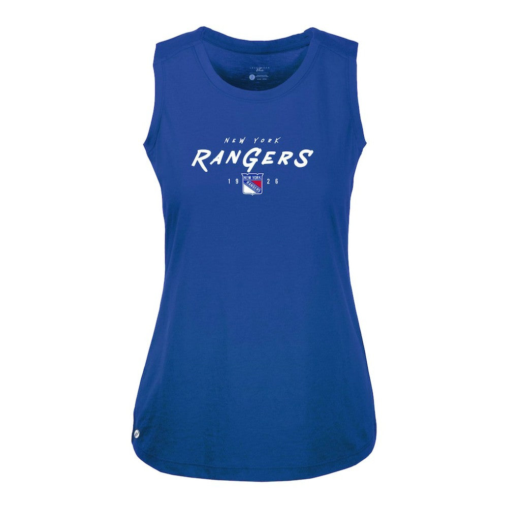 New York Rangers Levelwear Women's Macy Scratched Tank Top - Royal | US 203091927