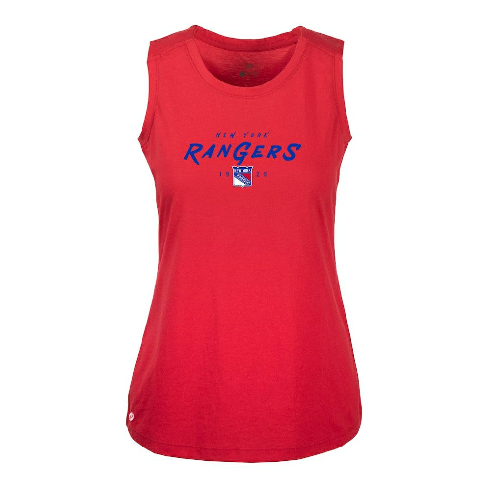 New York Rangers Levelwear Women's Macy Scratched Tank Top - Red | US 203091936