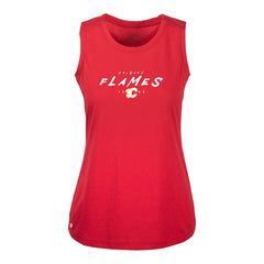 Calgary Flames Levelwear Women's Macy Scratched Tank Top - Red | US 203091943