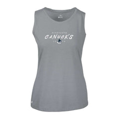 Vancouver Canucks Levelwear Women's Macy Scratched Tank Top - Gray | US 203091945