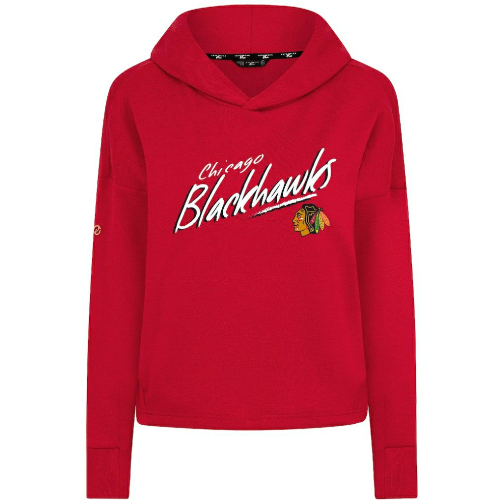 Chicago Blackhawks Levelwear Women's Sweet Sizzle Tri-Blend Cropped Pullover Hoodie - Red | US 203092220