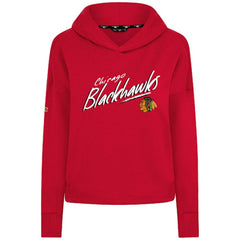 Chicago Blackhawks Levelwear Women's Sweet Sizzle Tri-Blend Cropped Pullover Hoodie - Red | US 203092220