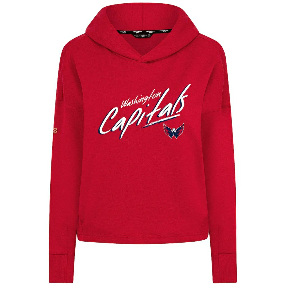 Washington Capitals Levelwear Women's Sweet Sizzle Tri-Blend Cropped Pullover Hoodie - Red | US 203092222