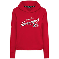 Carolina Hurricanes Levelwear Women's Sweet Sizzle Tri-Blend Cropped Pullover Hoodie - Red | US 203092233