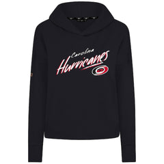 Carolina Hurricanes Levelwear Women's Sweet Sizzle Tri-Blend Cropped Pullover Hoodie - Black | US 203092234