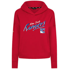 New York Rangers Levelwear Women's Sweet Sizzle Tri-Blend Cropped Pullover Hoodie - Red | US 203092243