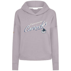 Vancouver Canucks Levelwear Women's Sweet Sizzle Tri-Blend Cropped Pullover Hoodie - Gray | US 203092248
