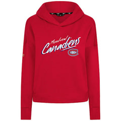 Montreal Canadiens Levelwear Women's Sweet Sizzle Tri-Blend Cropped Pullover Hoodie - Red | US 203092250