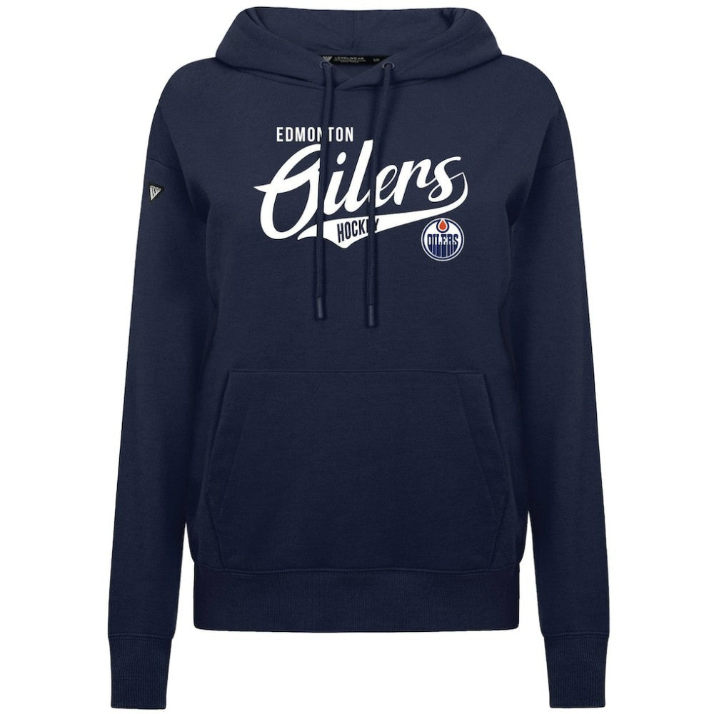 Edmonton Oilers Levelwear Women's Adorn Glide Pullover Hoodie - Navy | US 203092258