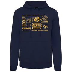 Nashville Predators Levelwear Podium Campaign Pullover Hoodie - Navy | US 203092406