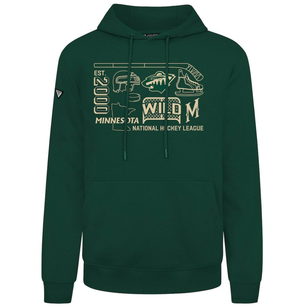 Minnesota Wild Levelwear Podium Campaign Pullover Hoodie - Green | US 203092412